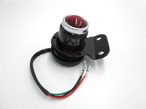 Stop calavera para motos trasera con boton cromado